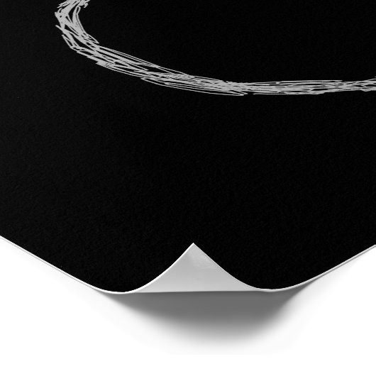 Taurus. Zodiac Astrology Sign. Black. Poster (Hoek)