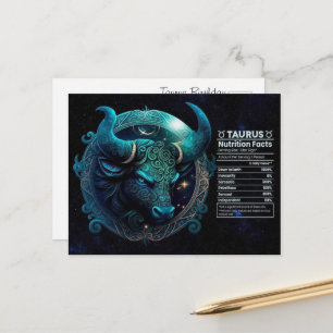 Taurus Zodiac Birthday Briefkaart