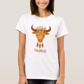 Taurus zodiac boho watercolor T-Shirt (Voorkant)
