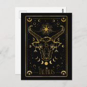 Taurus zodiac briefkaart (Voorkant / Achterkant)