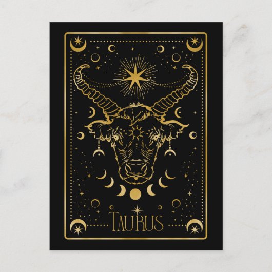 Taurus zodiac briefkaart (Voorkant)