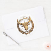 Taurus Zodiac Bull Ronde Sticker (Envelop)