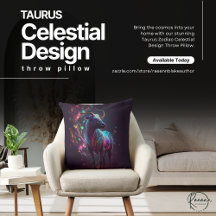 Taurus Zodiac Celestial Design Sierkussen