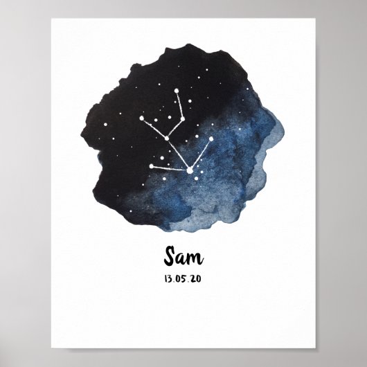 Taurus zodiac constellatie poster (Voorkant)