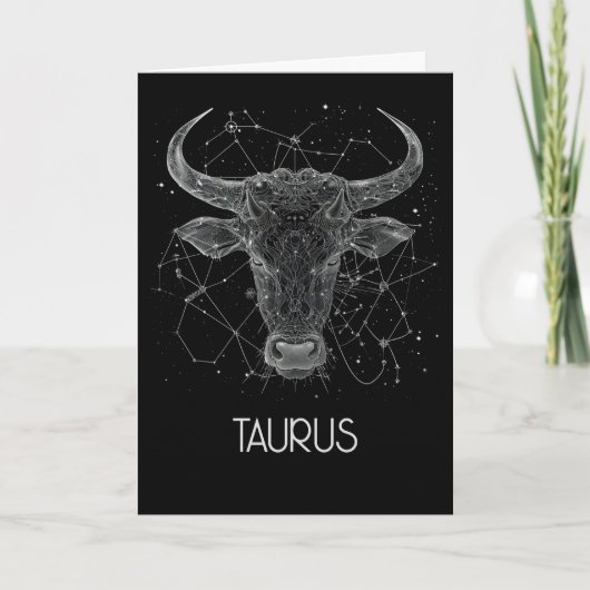 Taurus Zodiac Constellation Blank Gevouwen Kaart (Voorkant)
