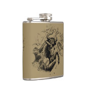 Taurus Zodiac Constellation Hevelius 1690 op Taupe Heupfles (Rechts)