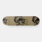 Taurus Zodiac Constellation Hevelius 1690 op Taupe Persoonlijk Skateboard (Horizontaal)