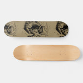 Taurus Zodiac Constellation Hevelius 1690 op Taupe Persoonlijk Skateboard (Horizontaal)