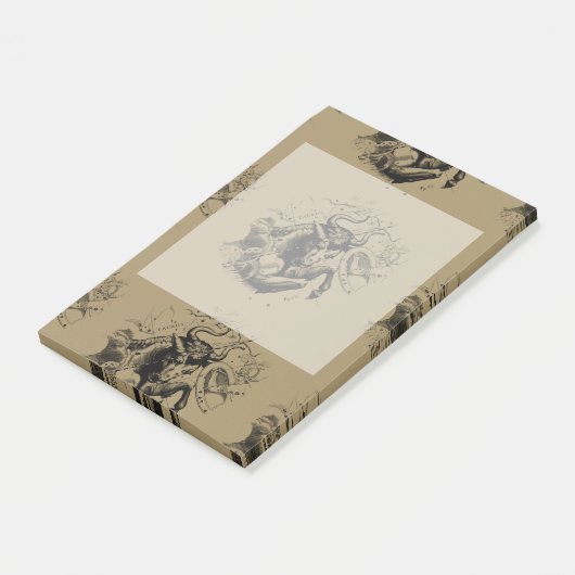 Taurus Zodiac Constellation Map Hevelius 1690 Post-it® Notes (Schuin)