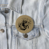 Taurus Zodiac Constellation Map Hevelius 1690 Ronde Button 7,6 Cm (In situ)