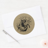 Taurus Zodiac Constellation Map Hevelius 1690 Ronde Sticker (Envelop)
