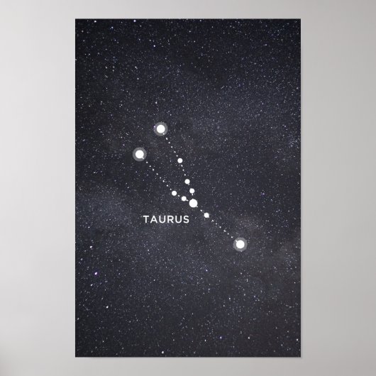 Taurus Zodiac Constellation Poster (Voorkant)