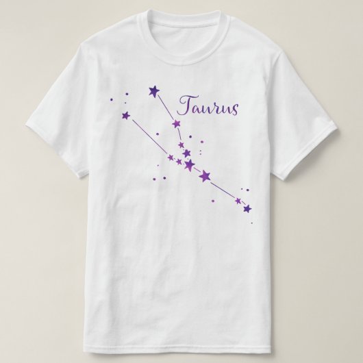 Taurus Zodiac Constellation T-shirt (Design voorkant)