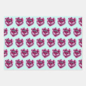 Taurus Zodiac Coquette Hart Verjaardagstaart Inpakpapier Vel (Voorkant)