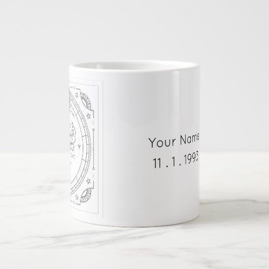 Taurus Zodiac Custom Birthday Grote Koffiekop (Voorkant)