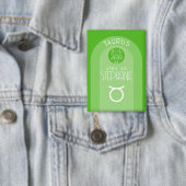 Taurus Zodiac Custom Verjaardag Foto Astrologie Button (Insitu)