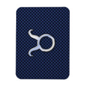Taurus Zodiac Decor Navy Blue Carbon Fiber Print Magneet (Verticaal)