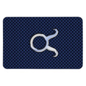 Taurus Zodiac Decor Navy Blue Carbon Fiber Print Magneet (Horizontaal)