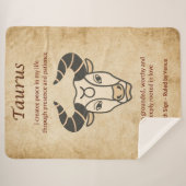 Taurus Zodiac Design with Earthy Affirmations Sherpa Deken (Voorkant (horizontaal))