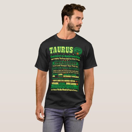 Taurus Zodiac Dominant in Relatie T-shirt (Voorkant volledig)