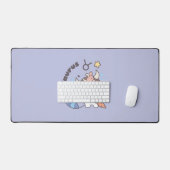 Taurus Zodiac Dreamer - Schattige slaperig konijnt Bureaumat (Keyboard & Muis)