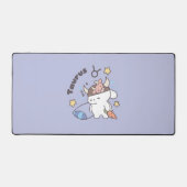 Taurus Zodiac Dreamer - Schattige slaperig konijnt Bureaumat (Voorkant)