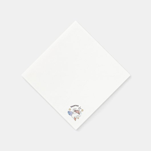 Taurus Zodiac Dreamer - Schattige slaperig konijnt Servet (Hoek)