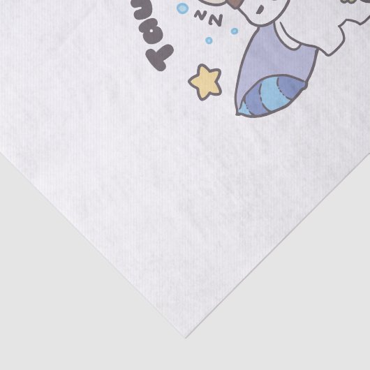 Taurus Zodiac Dreamer - Schattige slaperig konijnt Tissuepapier (Detail)