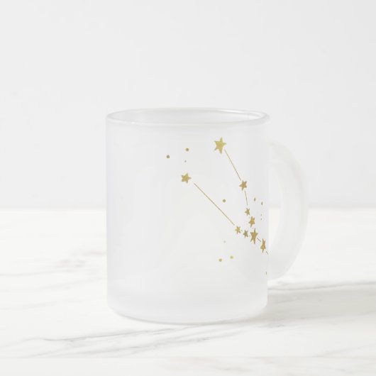 Taurus Zodiac Frosted Beer Mok (Voorkant rechts)