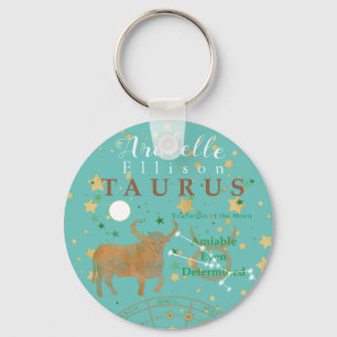 Taurus Zodiac  Gepersonaliseerd Sleutelhanger