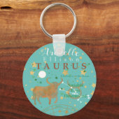 Taurus Zodiac  Gepersonaliseerd Sleutelhanger (Voorkant)