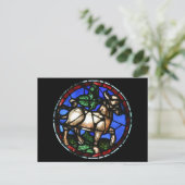 Taurus Zodiac Glas in lood Notre-Dame de Paris P Briefkaart (Staand voorkant)