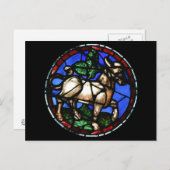 Taurus Zodiac Glas in lood Notre-Dame de Paris P Briefkaart (Voorkant / Achterkant)