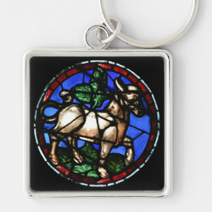Taurus Zodiac Glas in lood Notre-Dame de Paris SK Sleutelhanger