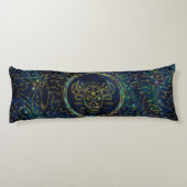 Taurus Zodiac Gold Abalone op constellatie Lichaamskussen (Achterkant)