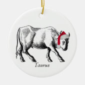 Taurus Zodiac Holiday Ornament (Voorkant)