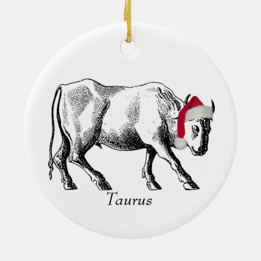 Taurus Zodiac Holiday Ornament (Achterkant)