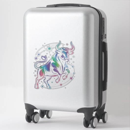 Taurus Zodiac Holographic Bull Design Sticker (Koffer)