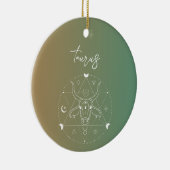 Taurus zodiac horoscoop sterbordgradiënt keramisch ornament (Rechts)