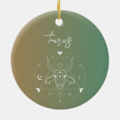 Taurus zodiac horoscoop sterbordgradiënt keramisch ornament (Achterkant)