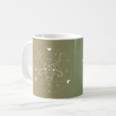 Taurus zodiac horoscoop sterbordgradiënt koffiemok (Voorkant links)