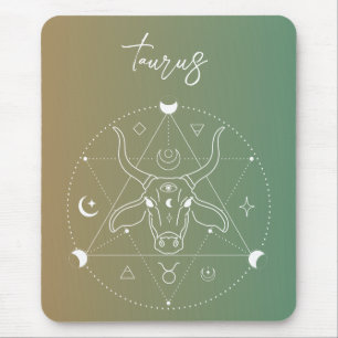 Taurus zodiac horoscoop sterbordgradiënt muismat