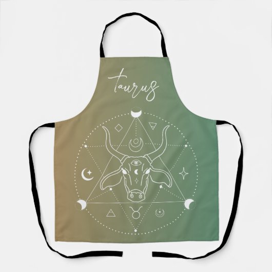 Taurus zodiac horoscoop sterbordgradiënt schort (Voorkant)