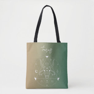 Taurus zodiac horoscoop sterbordgradiënt tote bag