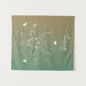 Taurus zodiac horoscoop sterbordgradiënt wandkleed (Voorkant (horizontaal))