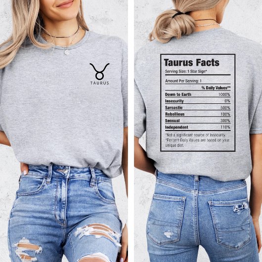 TAURUS Zodiac Horoscoop Sterrenbeeld Symbool T-shirt
