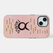 Taurus Zodiac Horoscoop Traits Meisjes iPhone 15 Case (Achterkant horizontaal)