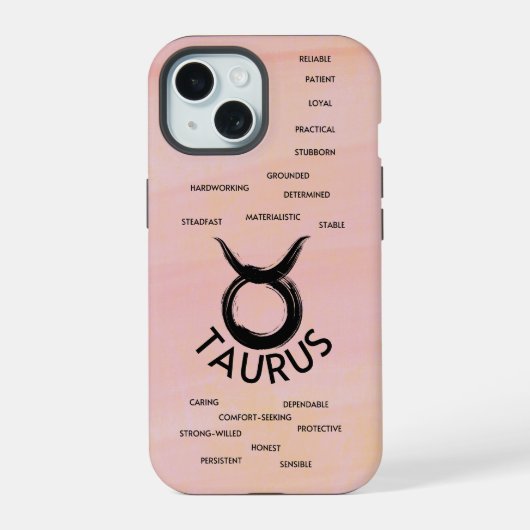 Taurus Zodiac Horoscoop Traits Meisjes iPhone 15 Case (Achterkant)