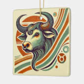 Taurus Zodiac Kerstversiering gepersonaliseerd Keramisch Ornament (Links)