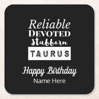 Taurus Zodiac Leuke Kenmerken Verjaardag Kartonnen Onderzetters
